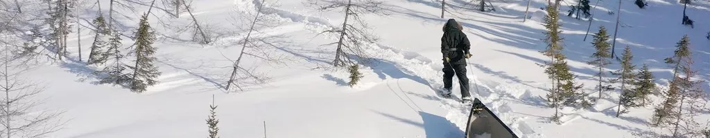 Canoe in the Snow