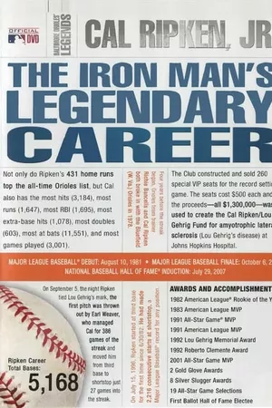 Baltimore Orioles Legends - Cal Ripken Jr. The Iron Man's Legendary Career